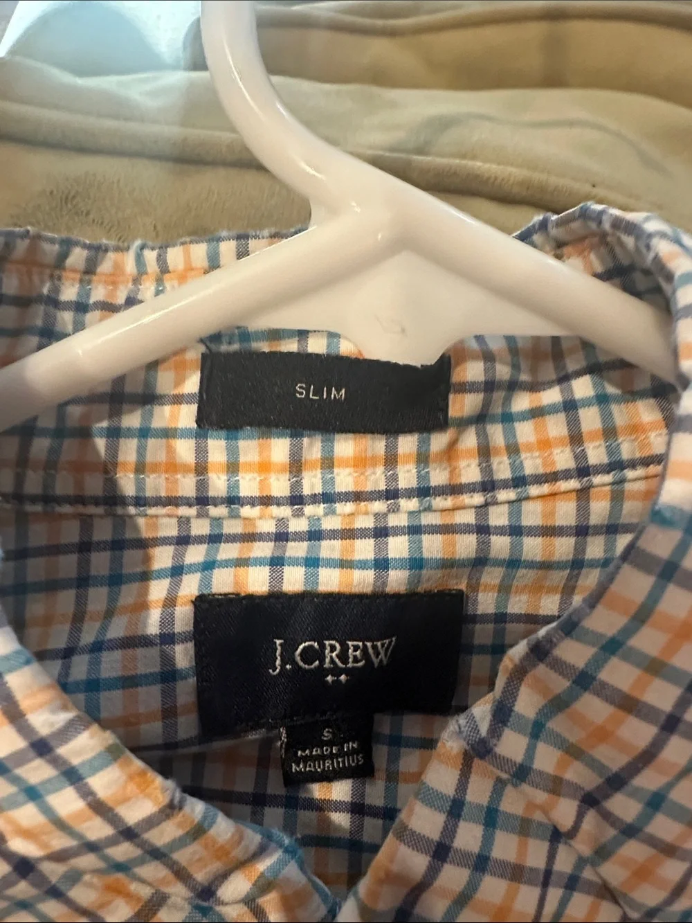 J. Crew Men's Plaid Button-Down Shirt - Blue, Yellow & White